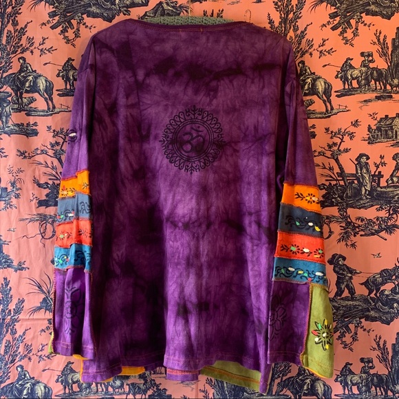 Vintage Hippie Patchwork Longsleeve - Picture 4 of 4